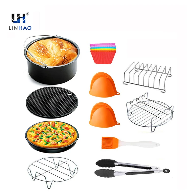 Square Air Fryer Accessories  8 Inch XL Deep Fryer Accessories  Fit 3.6QT-6.8QT Square Air Fryer Accessories