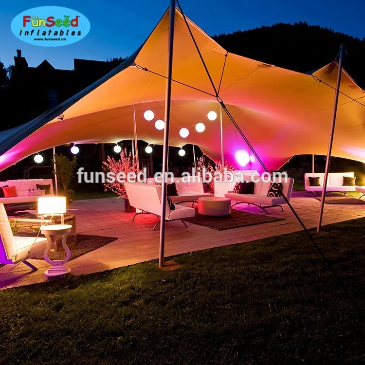Custom festival printing white waterproof fabric bedouin stretch party tent for events wedding