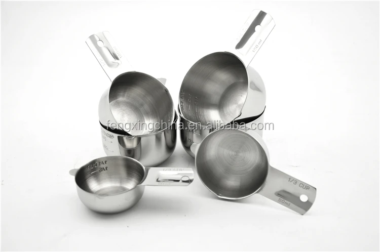Amazon Top Seller Food Grade Stainless Steel Measuring Cups Set of 6