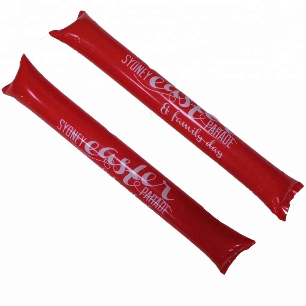 PE cheap promotion thunder stick ,printing any color hand clap ,noise make inflatable cheering stick