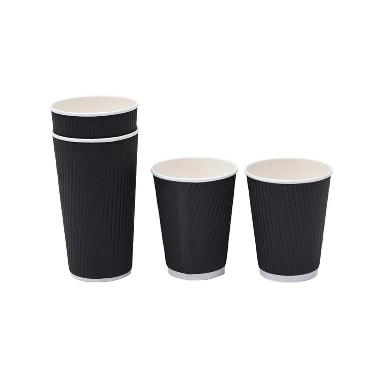 Amazon product custom double ripple wall paper cup