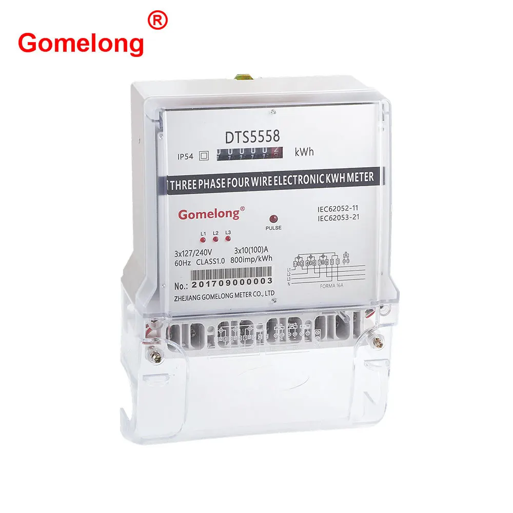 DTS5558 3 фазы Цифровой/ЖК/аналоговый энергии электронный счетчик кВтч