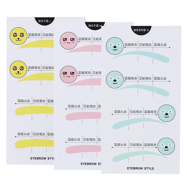 Оптовая продажа, модные инструменты для макияжа, одноразовый трафарет для бровей