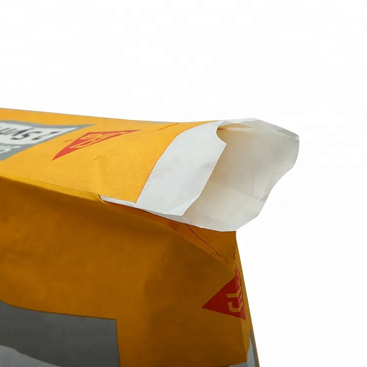 Square Bottom Not Easy To Leak 40kg 50kg 25kg Paper Packing Valve Bags