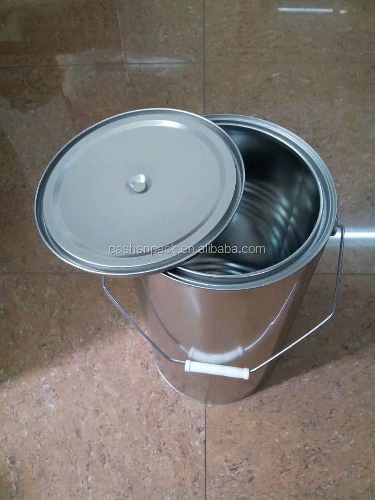 10~11L Tin Metal Paint Bucket Pail round Shape with Handle for Packaging Ink/Coating/Solvent and Other Chemical Products