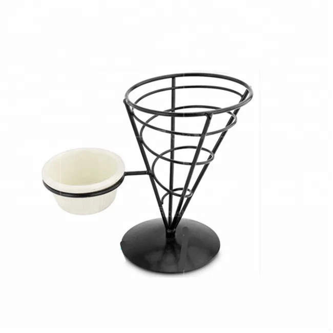 Metal wire ounter french fry stand holder