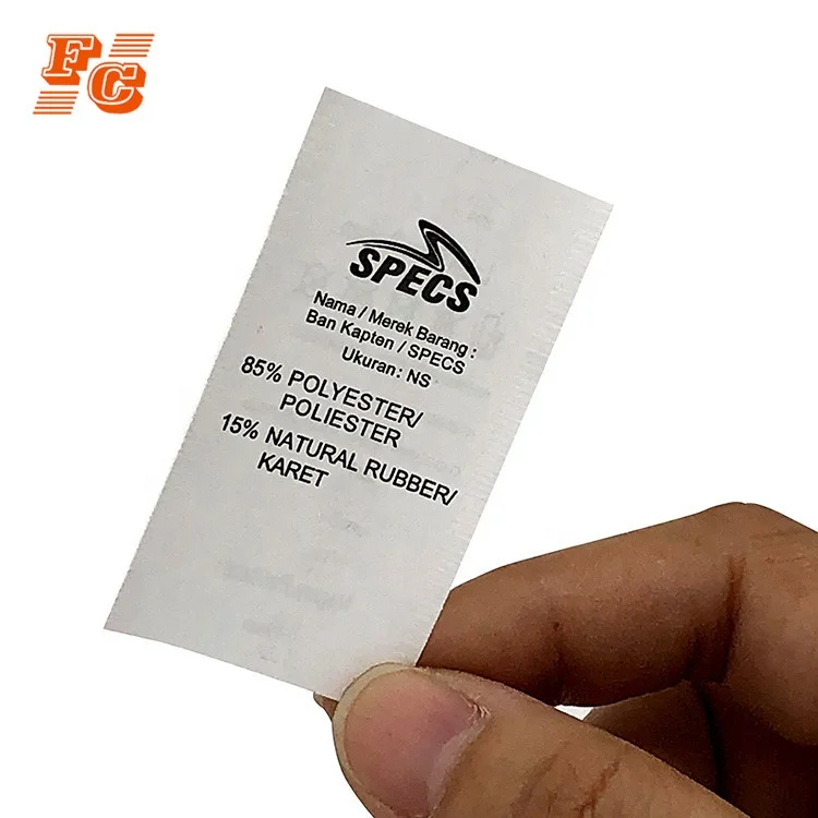 Print polyester washing instructions care label for clothing