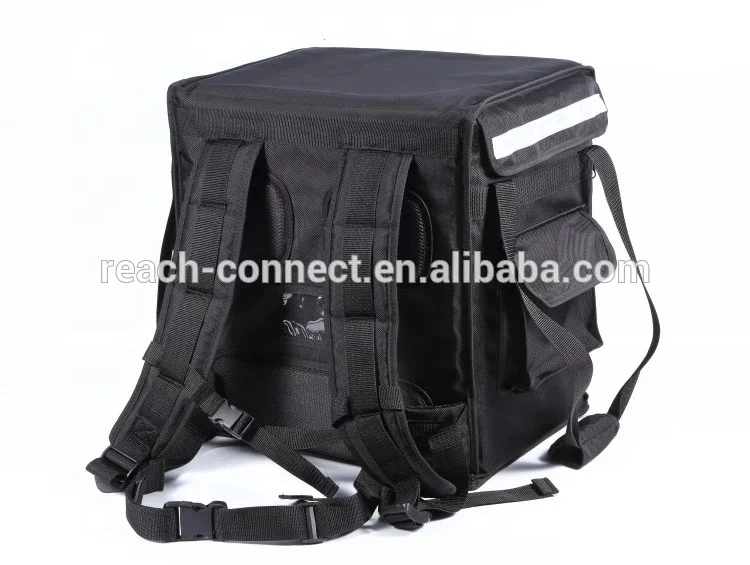 
Customized high quality large Capacity Durable Black Thermal Waterproof Cooler Backpack 65L delivery bag motorcycle 