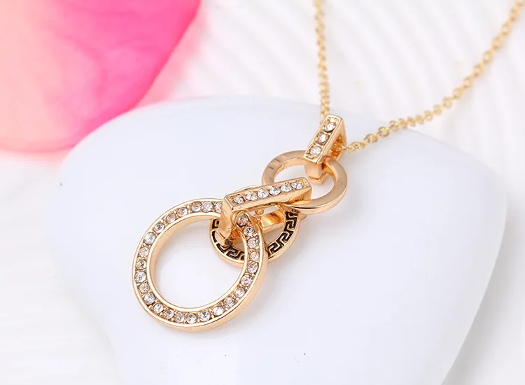 Necklace and earring jewelry set, fashion 18k gold plated jewelry set