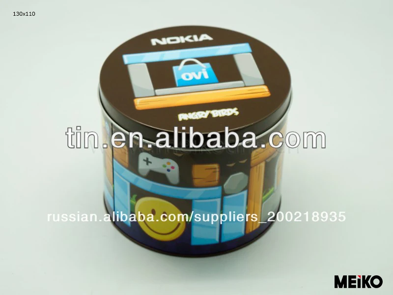 
мультяшном стиле круглый электронное устройство подарок коробка олова 