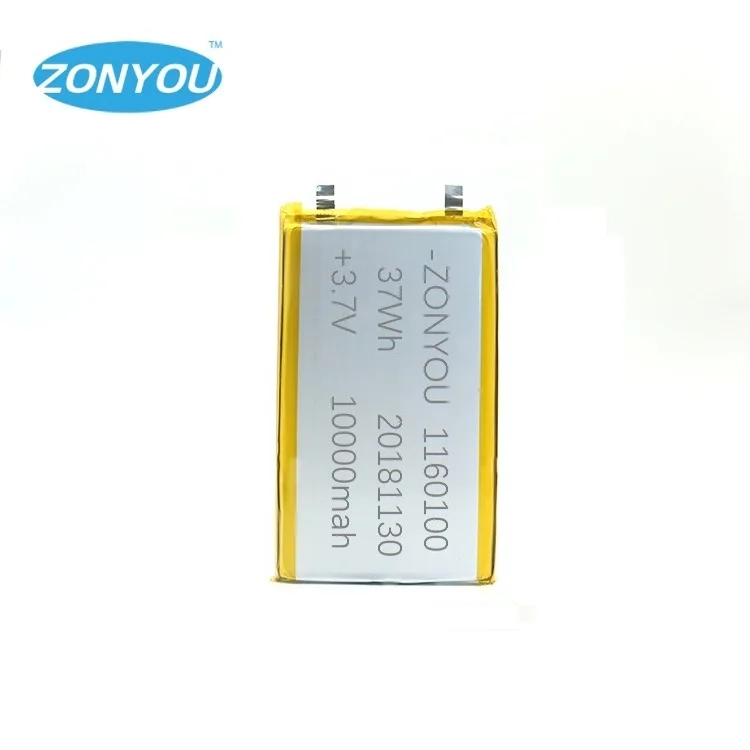 Besrt  Price  High Capacity 3.7V 1160100 10000mAh  Rechargeable Lipo Lto Battery For Power Bank