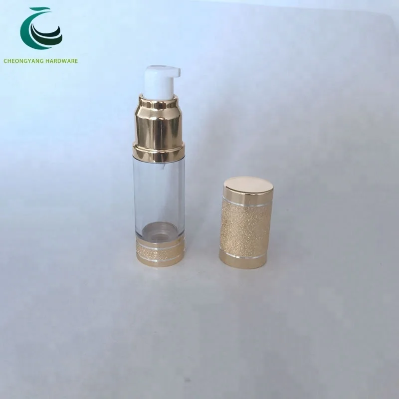 
30ml matte gold airless aluminum plastic pump spray bottles 