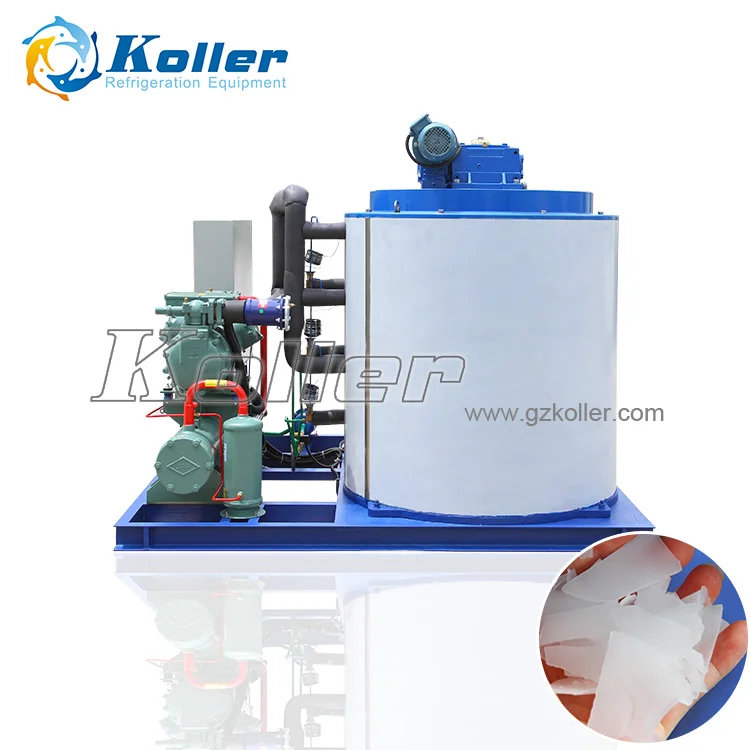 High Quality Flake Ice maker 10 tons day In malaysia salt water flake ice machine for fishery fish cooling and preservation