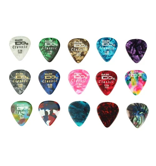 
Wholesale Nylon Plectrum celluloid Guitar Picks guitar use mutil color Custom Logo Low Price Color Printing Guitar Picks 