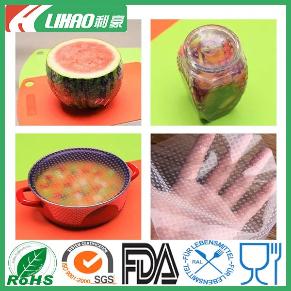 Eco-friendly BPA free Silicone Stretch And Fresh Shrink Wrap