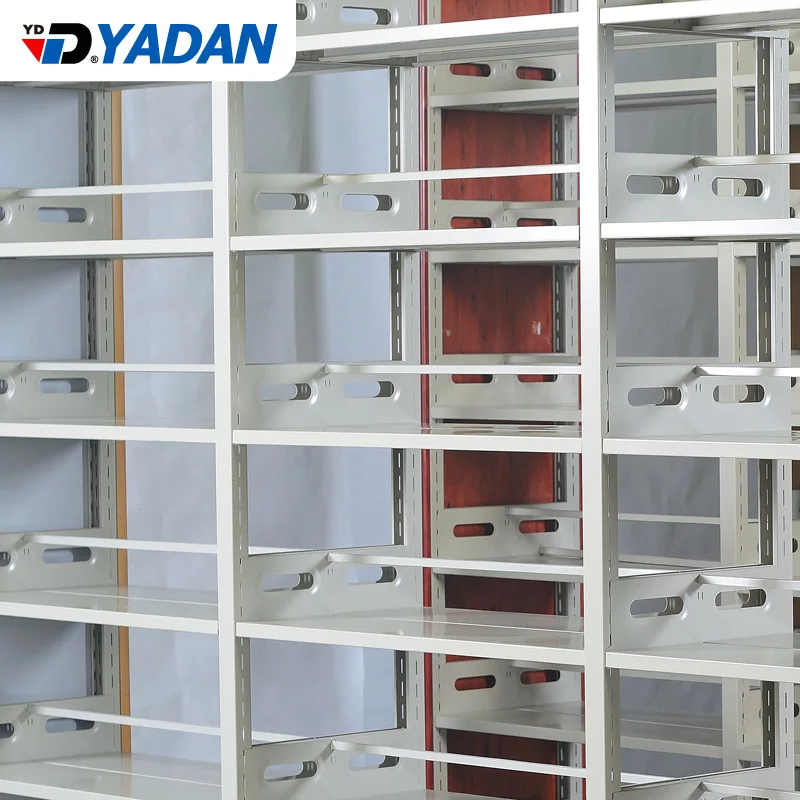 School&Library Metal Book Shelf Furniture OEM style packing with wooden color surface and sturdy knock down structure