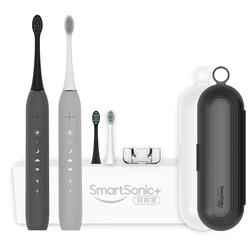 Couple Travel Toothbrush Case Soft Bristle Rechargeable Clean Whiten Electric Toothbrush