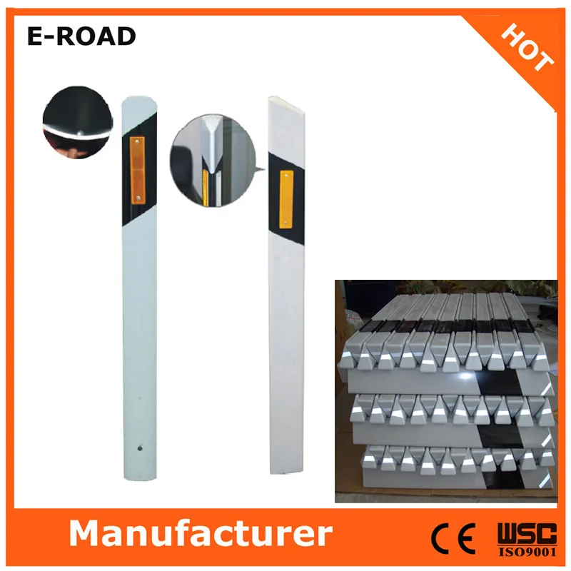 U-образный ПВХ Предупреждающий столб, гибкий дорожный ограничитель дорожного движения для направляющего