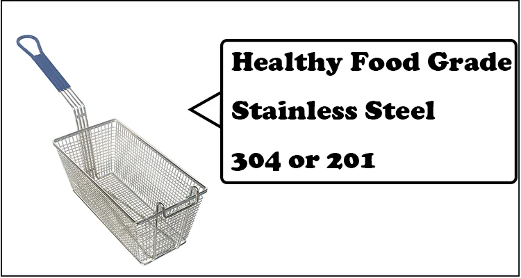 Eco-friendly Stainless Steel non-stick Chinese factory taco fryer French fries chicken serving basket