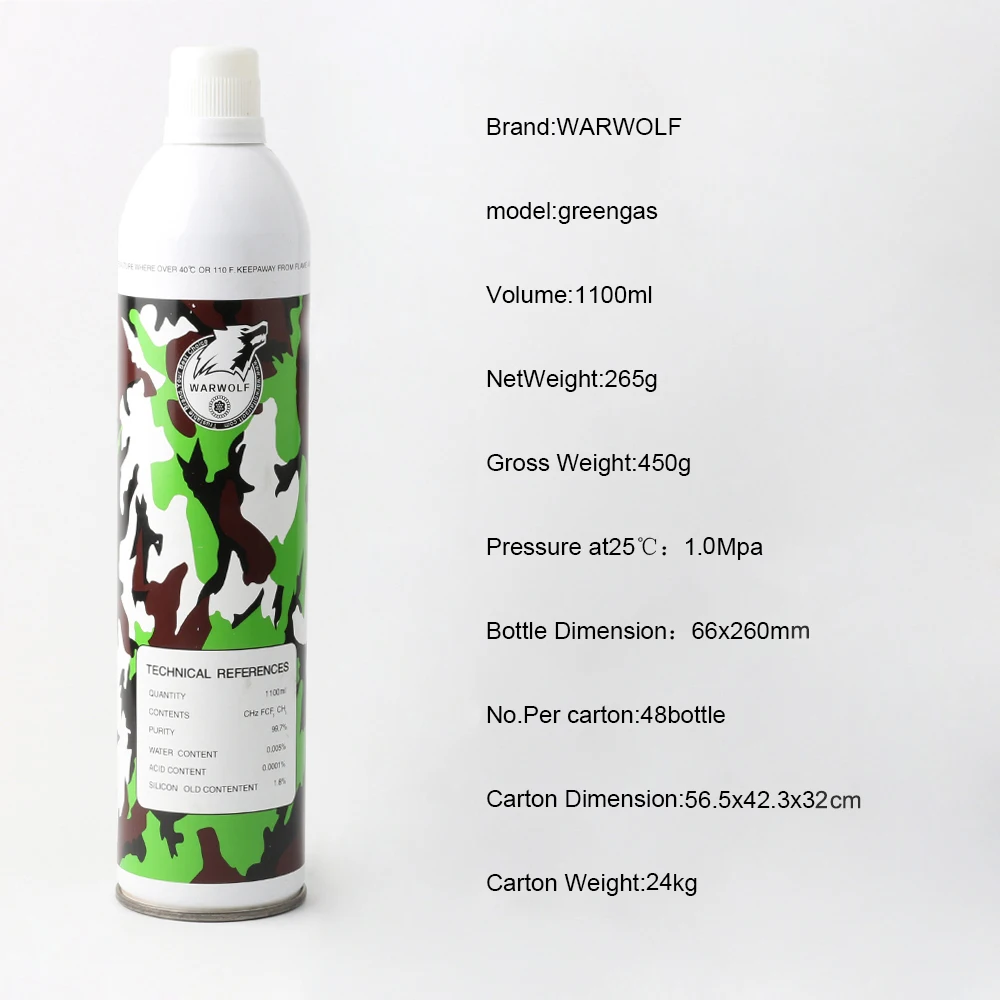 
Top gas/Green gas/War gsa for BB gun ET-1000 airsoft gun 