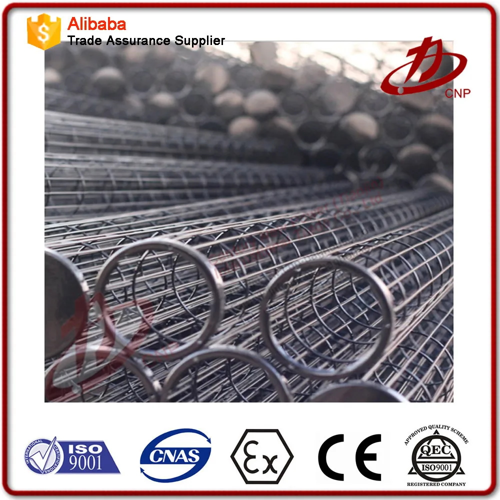 Carbon steel filter bag cages with venturi blower