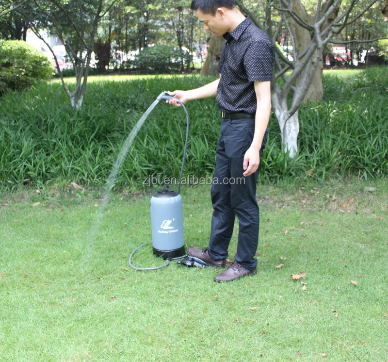 innovative pump regulated solar portable camping hot water shower