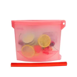 Large Reusable Leakproof Zipper Preservation Freezer sandwich Cooking Silicone Food Storage Bags With Timer