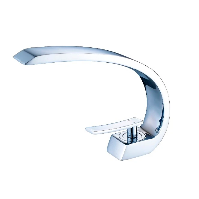 Innovate Bending Design Bathroom Sink Faucet Chrome Brass Cold Hot Water Mixer Basin Taps