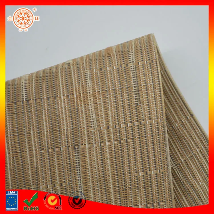 synthetic rattan weaving plastic floor mat use vinyl material placemat