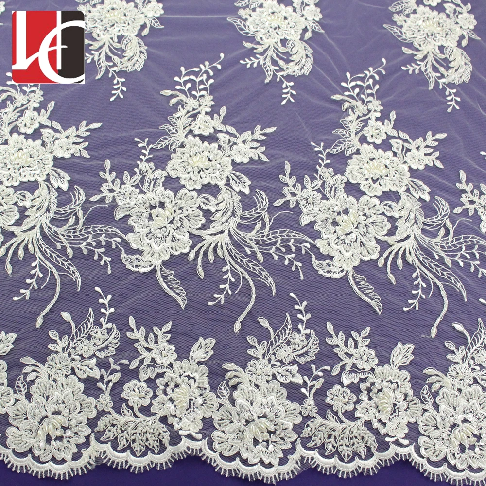 HC-2566 Hechun Hot sale bridal lace tulle fabric wedding dress made in china