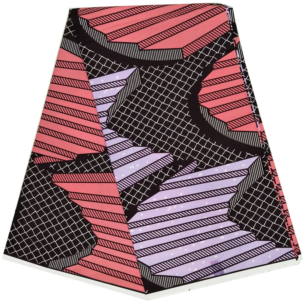 
Wax Prints Fabric 6 Yards printed pattern 100% cotton material A1209 