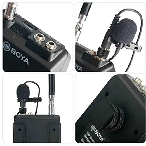 
BY-WFM12 Camcorders mini audio microphone VHF Wireless Microphone System Audio recorders for DSLR Cameras & Smartphones 