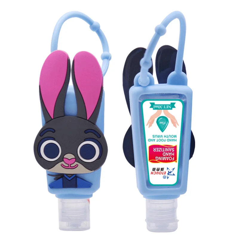 Popular cartoon disposable disinfectant gel 30ml portable hand sanitizer suitable for children