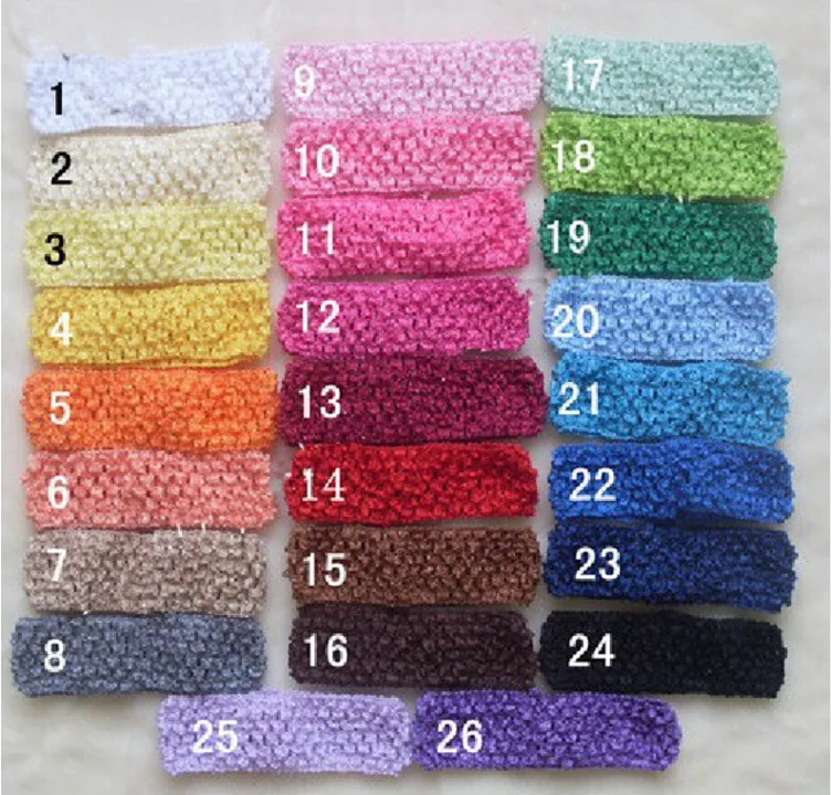 1.5 inch 4cm*15cm Lovely Cheap Handmade Kids Headbands Skirt Accessories Crochet Tube Top Tutu Tops