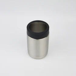 12oz Double wall stainless steel vacuum insulated beer bottle insulator metal can cooler holder can coolers