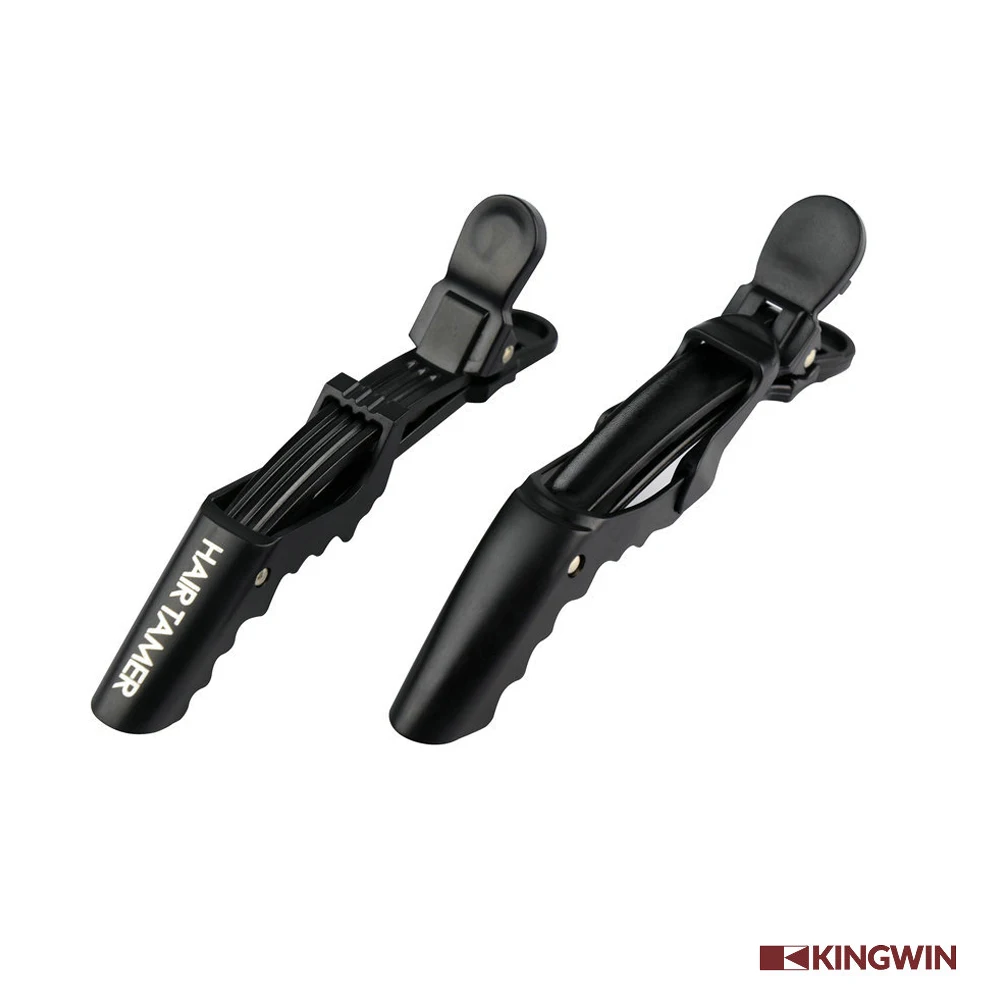 Kingwin парикмахерские прочные зажимы для волос из углеродного волокна с крокодиловым тиснением