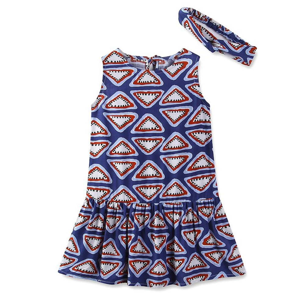 Мечта Колыбель Геометрия платья с принтом дизайнерское платье для маленьких девочек