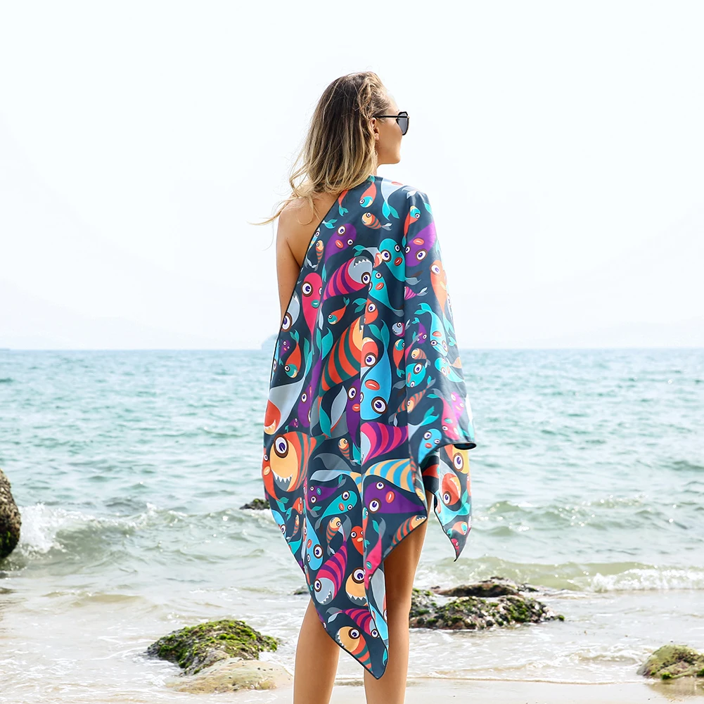 80 polyester & 20 polyamide printed beach towel microfiber