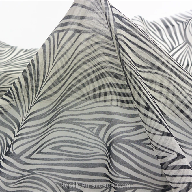 
Zebra printed silk georgette fabric, chiffon georgette silk fabric 