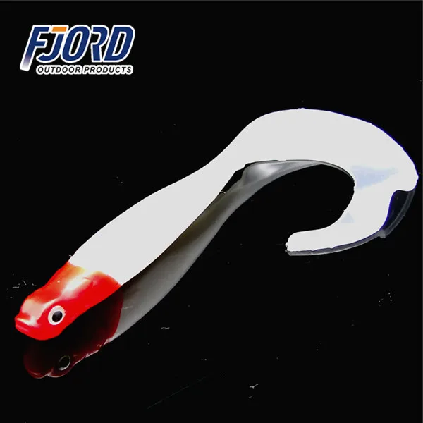 FJORD Wholesale high quality 105mm 6.5g  long tail hollow silicone plastic soft bait for freshwater