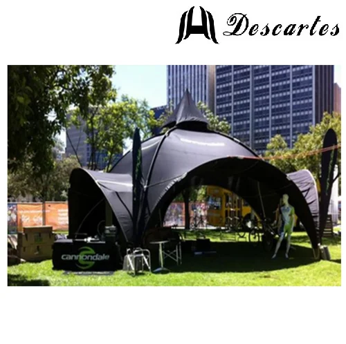 Black Trade Show Dome Tents , 6x6M Canopy Spider Tents For Large Events