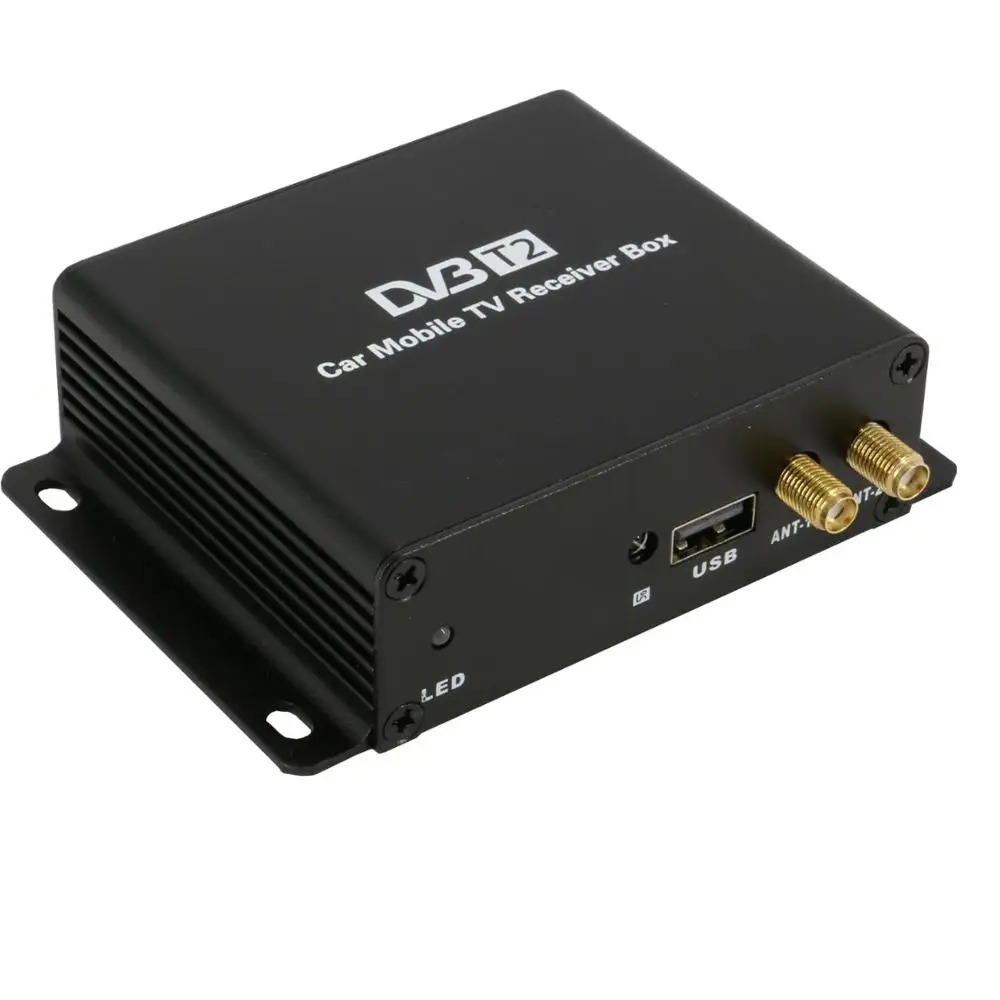 
car mobile digital tv tuner dvb-t2 with cvbs video output Dual Antenna support high speed 180km/h, 1080P HD, USB PVR function 