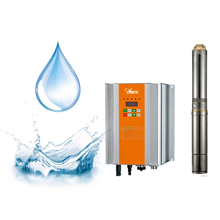 Anern High Head Submersible 300 Meter Deep Well Solar Water Pump