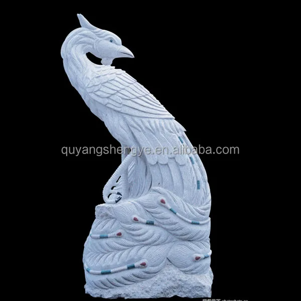 Каменные скульптуры животных, мрамор павлина скульптура