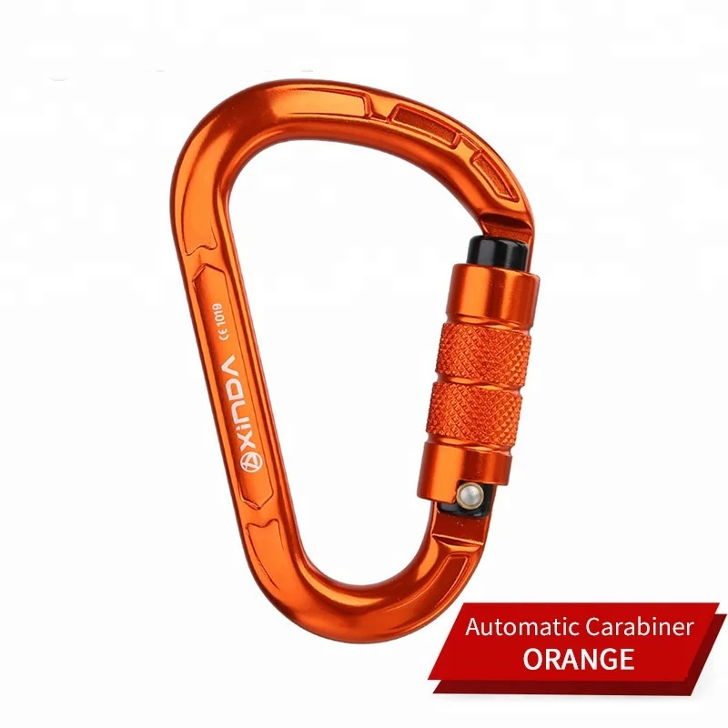 XINDA new arrival  CE UIAA 25kN 7075  aluminum HMS climbing carabiner custom logo