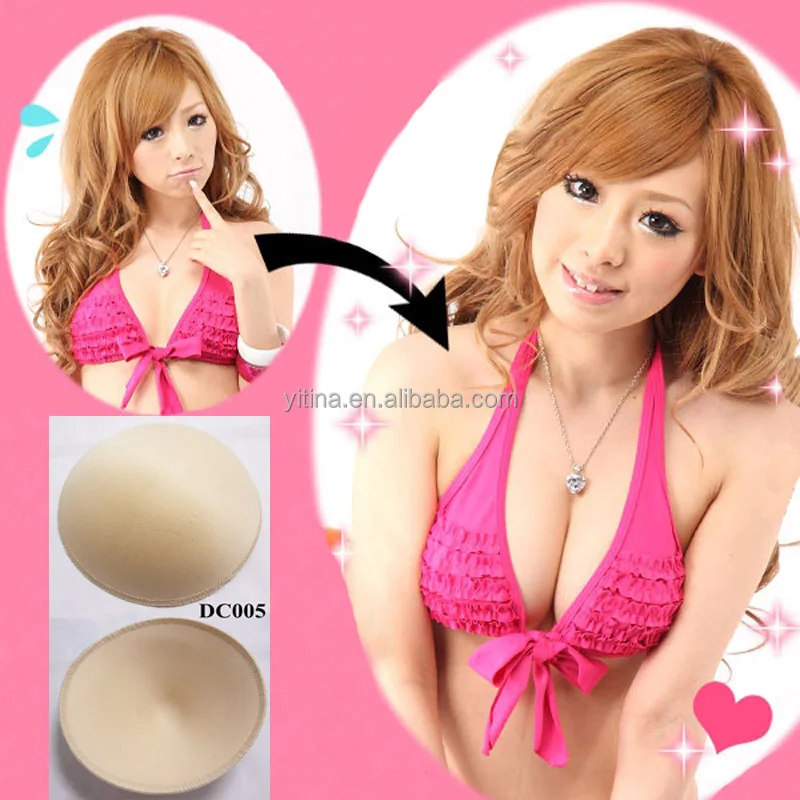 Removeable Swimsuit Bikini Padding Insert Round-shaped Push up Gathered Enhancer bra DC005 Mileegirl Sponge Padding Inserts