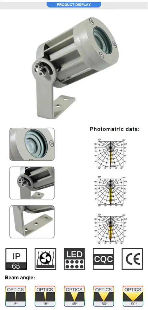 
Hot sale Garden Tree buildings bridges statues outdoor ip65 rgb dmx 512 1w spotlight floor warm light follow LED spot light 