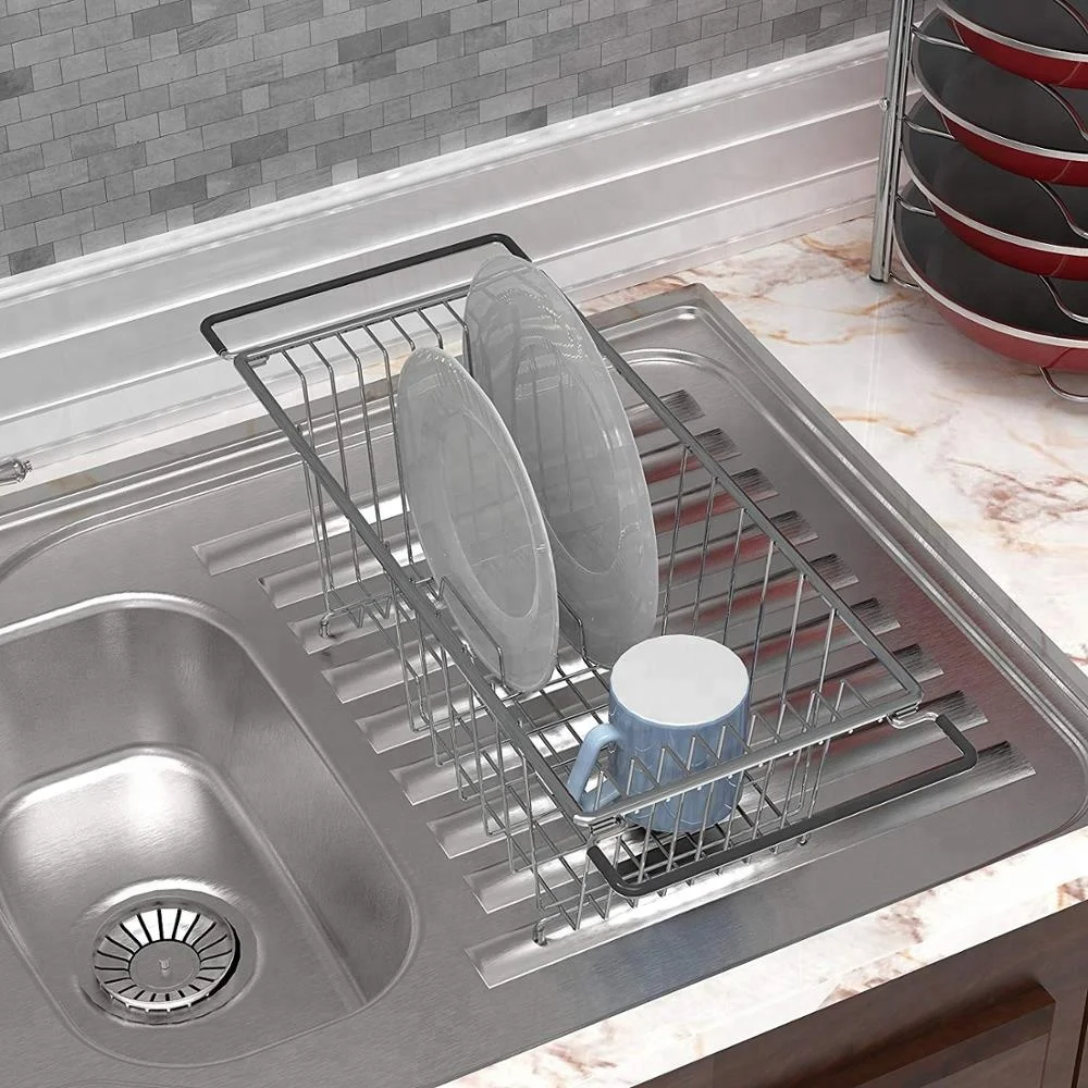 
Kitchen Accessories Chrome Color 3 layer dish drainer rack Kitchen Sink Dish Drainer Drying Rack 