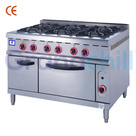 Restaurant Used Gas Range Chinese Cooking Range With Big Oven