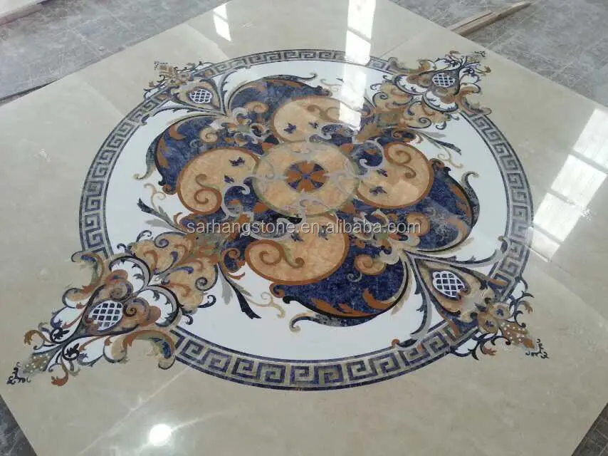 
marble waterjet medallion flooring 